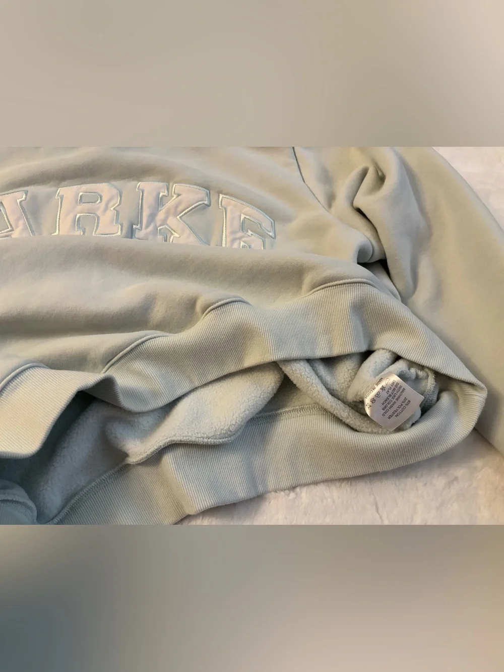 Parke Bridal Varsity Mockneck - Pale Blue + White L/XL - Picture 5 of 9